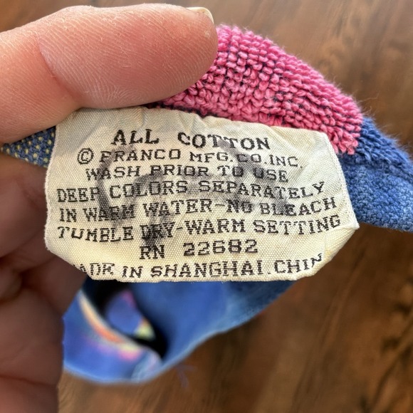 VTG Franco Beach Towel Colorful Windsurfers Waves Sailing 80s 90s - Picture 8 of 8